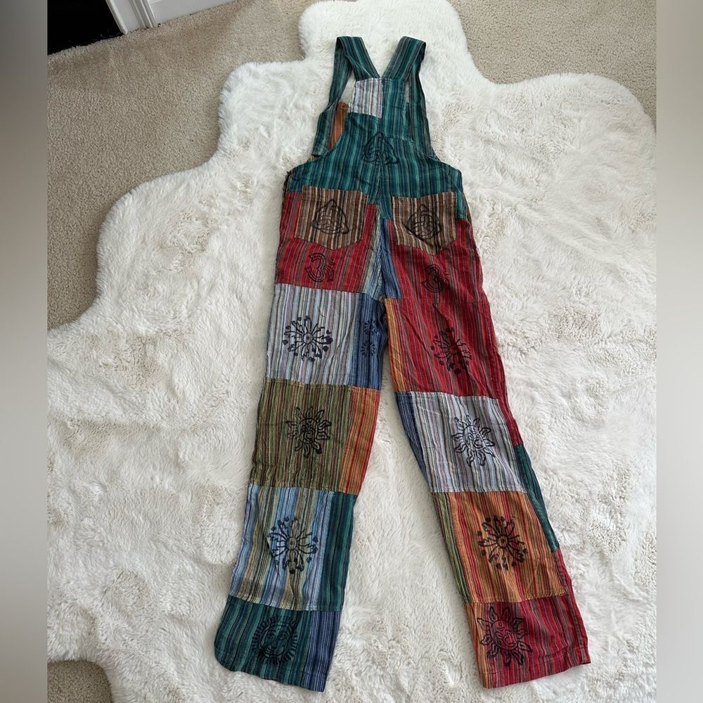 Patchwork hippie made in Nepal overalls - Picture 9 of 14